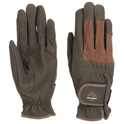 Afbeelding van Harry&#039;s Horse Rijhandschoenen Domy Suede Mesh Bruin L