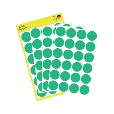 Afbeelding van Avery Ronde Etiketten Diameter 18 Mm, Groen, 96 Stuks Etiket