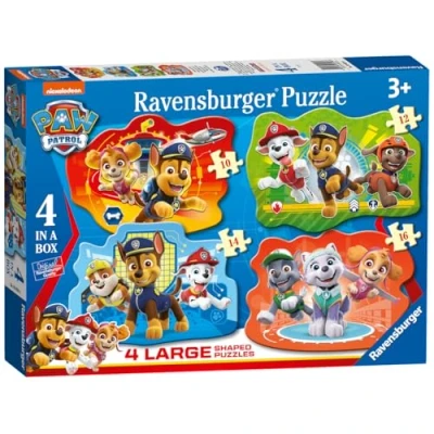 Afbeelding van Ravensburger Paw Patrol 4 Large Shaped Jigsaw Puzzles (10, 12, 14, 16 Pieces) for Kids Age 3 Years Up Educational Toys Toddlers