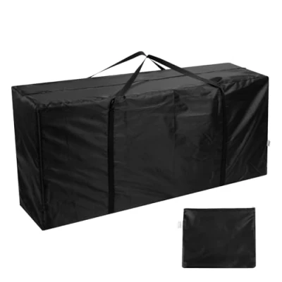 Afbeelding van AiQInu Oxford Tuintas voor kussens, waterdicht, zwart, kussentas met handgrepen, 122 x 40 55 cm