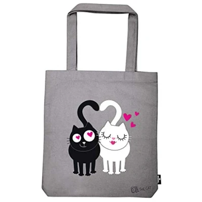 Afbeelding van Moses shopper Ed The Cat 42 cm katoen beige