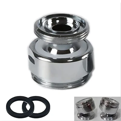 Afbeelding van 360 Graden Draaibare Kraan Adapter, 18Mm Mannelijke naar 22Mm NPT Draad Messing Wastafel Adapter Waterzuiveraar Tap Beluchter Connector