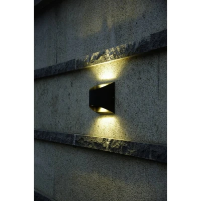 Afbeelding van Lutec DODD AL5006 SW SMD LED buitenlamp (wand) 6 W Zwart