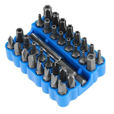 Afbeelding van Set bits voor schroevendraaier, 33 stuks. Multifunctionele precisie holle beveiliging Tamper Proof Star/Triple Wing/Hex/Key Bit Repair Tool Kit