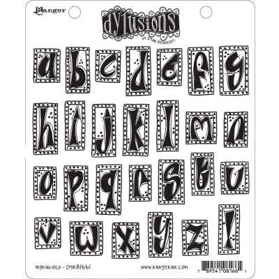Afbeelding van Ranger Dylusions Cling Stamp Set Alphablock DYR81661 Dyan Reaveley (09 22)