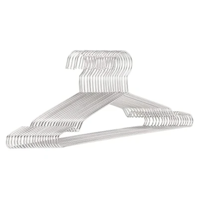Afbeelding van Amazon Basics Roestvrij stalen kledinghangers, 20 pack, chroom
