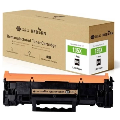 Afbeelding van G&amp;G Toner vervangt HP 135X Compatibel Zwart 2400 bladzijden Reborn remanufactured 21256