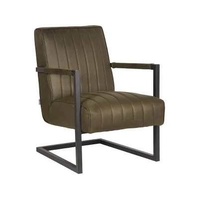 Afbeelding van LABEL51 Fauteuil Milo Army green Microfiber Majorr