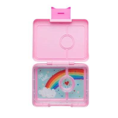 Afbeelding van Yumbox Snack 3 vakken Power Pink Rainbow Tray