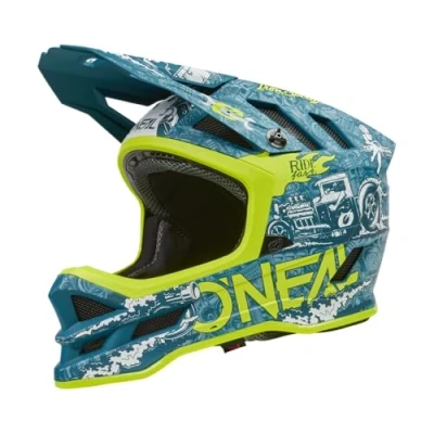 Afbeelding van Oneal Blade Polyacrylite HR Downhill Helm, groen geel, afmeting L voor man