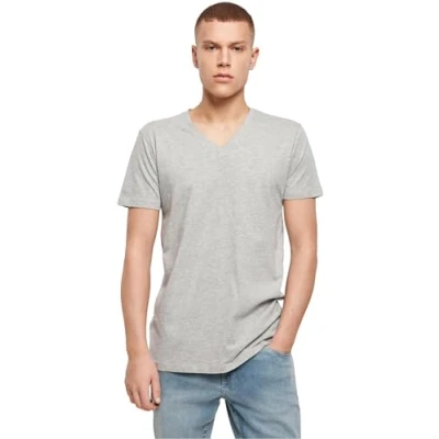 Afbeelding van Build Your Brand Heren T Shirt Light Tee V hals, bovendeel met hals voor mannen verkrijgbaar in vele kleuren, maten S 5XL