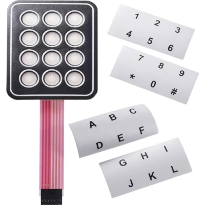 Afbeelding van APEM AC3535 Folietoetsenbord Zelfklevend, Met tekststroken Keypad matrix 4 x 1 stuk(s)