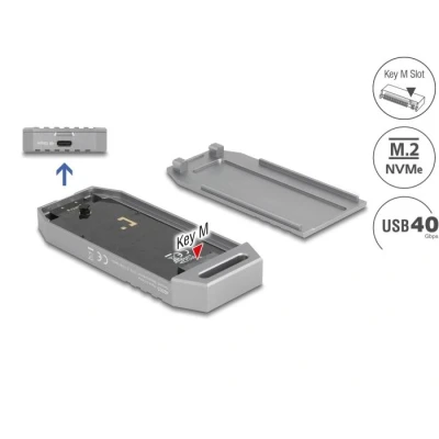 Afbeelding van Delock M.2 NVMe SSD Gehäuse USB 40 Gbps werkzeugfrei HQ products