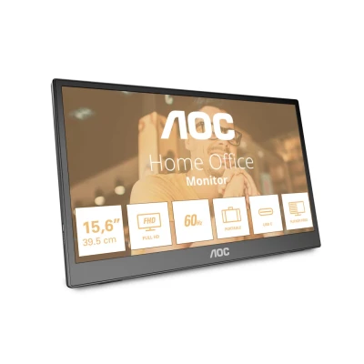 Afbeelding van AOC T2 16T3EA computer monitor 39,6 cm (15.6 ) 1920 x 1080 Pixels Full HD Zwart