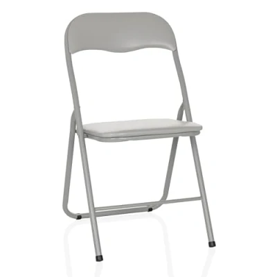 Afbeelding van hjh OFFICE Klapstoel TUDELA BASIC Polyvinylchlorid (PVC) Grijs