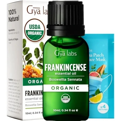 Afbeelding van Gya Labs biologische Wierook etherische olie voor pijn 100% therapeutische kwaliteit Pure wierookolie huid biologisch gezicht &amp; diffuser (10ml)