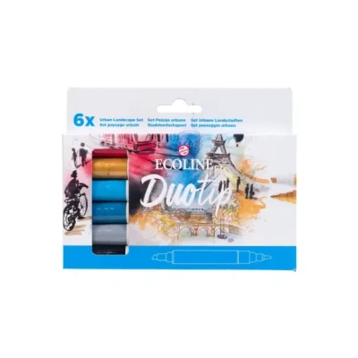 Afbeelding van Duotip marker Ecoline urban landscape set 6 kleuren