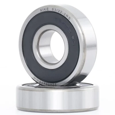 Afbeelding van XiKe 2 Stuks 63/22 2RS Kogellager 22x56x16mm, Chroomstaal｜Voorgesmeerd｜Rubber Dubbele afdichting｜63/22RS Groefkogellagers met afdichtingen.