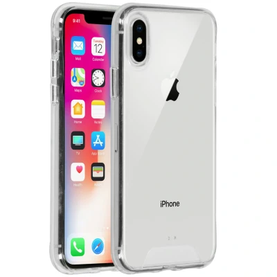 Afbeelding van Apple iPhone Xs Hoesje Kunststof Accezz Hardcase/Backcover Transparant Telefoonhoesje Shockproof/Valbescherming
