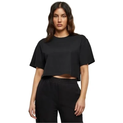 Afbeelding van Build Your Brand Dames T Shirt Short Oversized Tee Zwart XXL, zwart, XXL