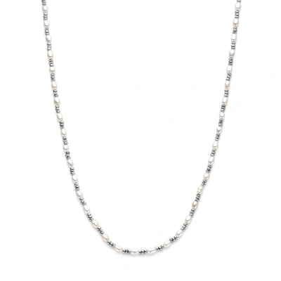 Afbeelding van Zilver Gerhodineerd Collier Parels 1338638
