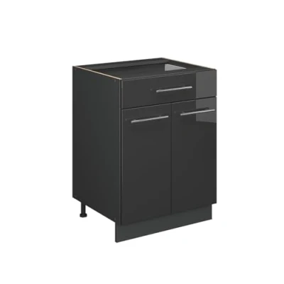Afbeelding van Vicco Onderkast keuken, Fame Line, antraciet hoogglans, 60 cm met lade, zonder werkblad
