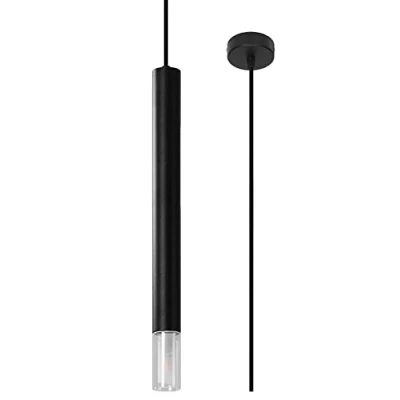 Afbeelding van Sollux Lighting Hanglamp Wezyr 120x8x8cm G9 zwart staal/glas