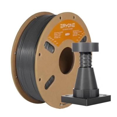 Afbeelding van ERYONE ABS Plus Filament 1.75mm +/ 0.03mm, Pro ABS+ 3D Printer for Most FDM Printers, 1kg (2.2lbs) Spool, Grey