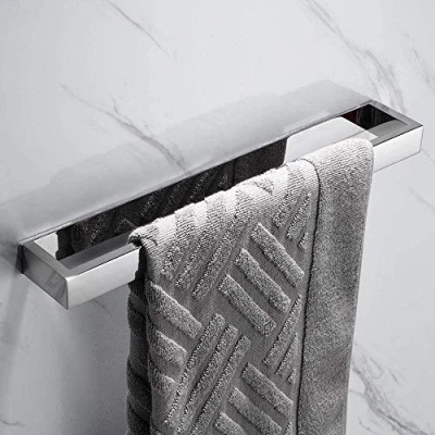 Afbeelding van Melairy 40cm/16 inch 304 Rvs Handdoekenrek Zelfklevende Chrome Afwerking Badkamer Handdoek Bar Rack Handdoekhouder Zonder Boren
