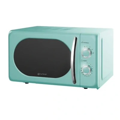 Afbeelding van Grunkel Magnetron met 20 liter capaciteit MW in vintage design en 5 standen Ontdooi timerfunctie 700 W (blauw)