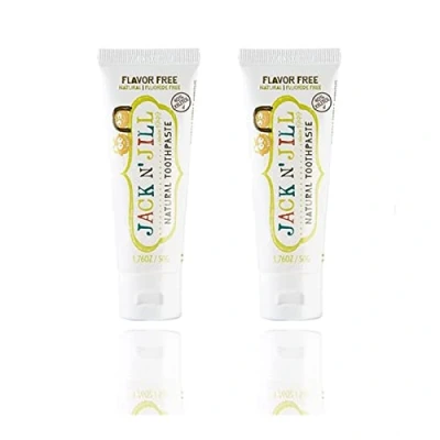 Afbeelding van Jack N&#039; Jill Kids Natural Toothpaste, Made With Ingredients, Helps Soothe Gums &amp; Fight Tooth Decay, Suitable From 6 Months+ Flavour Free 2 x 50g