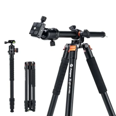 Afbeelding van Fotopro Camerastatief met kogelkop, horizontale overhead schietstatief, universeel reisstatief voor digitale camera, DSLR videocamcorder, Canon, Nikon, Sony (X go HR Pro)