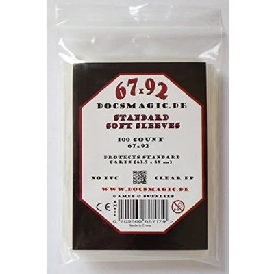 Afbeelding van Docsmagic.de 100 Soft Card Sleeves Clear 67 x 92 mm Standard Size