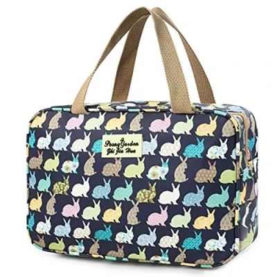 Afbeelding van Toilettas Reizen Opknoping Make up Waszakken Grote Draagbare Waterdichte Cosmetische Scheren Tas Organizer Toiletartikelen Badkamer Opbergtas voor Vrouwen Meisjes Dames, Kleur Konijn, 30cm*13cm*20cm