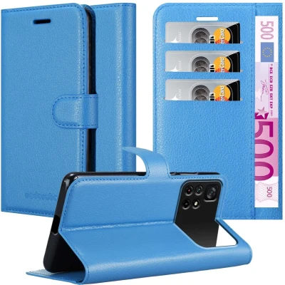 Afbeelding van Cadorabo Hoesje geschikt voor Xiaomi POCO M4 PRO 5G in PASTEL BLAUW Beschermhoes met magnetische sluiting, standfunctie en kaartvakje Book Case Cover Etui
