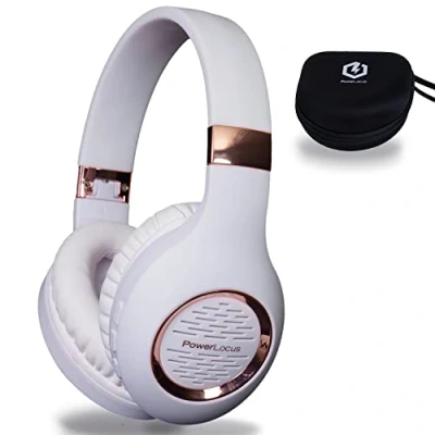 Afbeelding van PowerLocus P4 Draadloze Koptelefoon Over Ear Bluetooth met Microfoon Wit/Rose Goud