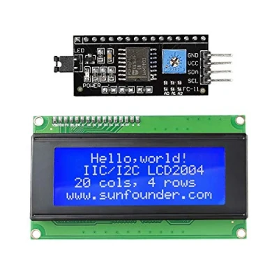 Afbeelding van SunFounder IIC I2C TWI Serial 2004 20X4 LCD Module Shield for Arduino R3 Mega