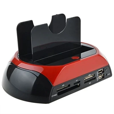 Afbeelding van LEOFLA Dockingstation 2 harde schijf 2.5 3.5 Sata Ide E USB 2.0 3.0 en HDD SD speler