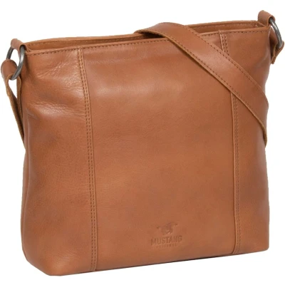 Afbeelding van MUSTANG Leren Schoudertas Salamanca Cameri Shoulderbag Cognac Lichtbruin