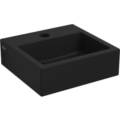 Afbeelding van Fontein Clou Flush 1 28x27x9cm Keramiek Mat Zwart (Met Kraangat)