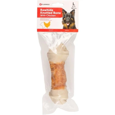 Afbeelding van Hondensnack Geknoopt Bot Kip 18 cm