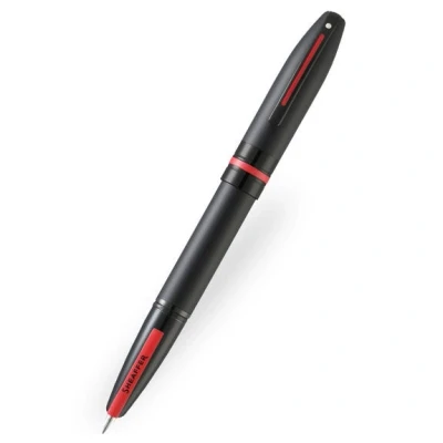 Afbeelding van Sheaffer vulpen Icon E9108 M Matte black lacquer red PVD trims SF E910853