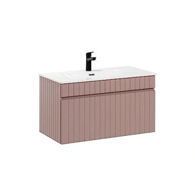 Afbeelding van Wastafelkast Iconic Rose, 80 cm, hangkast, werkblad of wastafel, matroze (met wastafel)