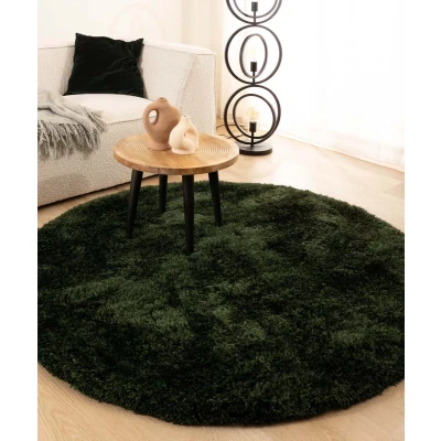 Afbeelding van Rond Shaggy Vloerkleed Meadow Jade 300 Cm
