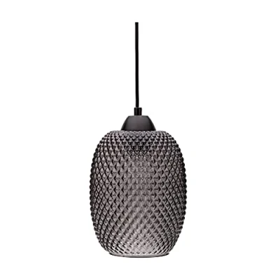 Afbeelding van Pauleen 48188 Gleaming Glamour hanglamp max. 20 watt rookglas, zwart glas, metaal E27