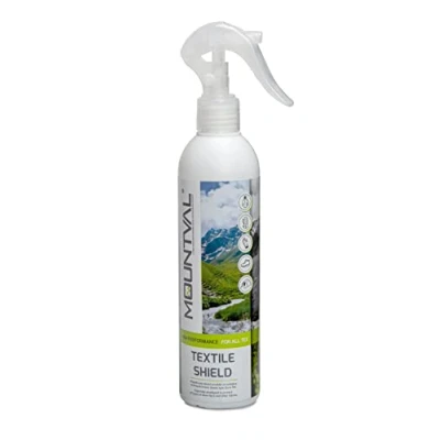 Afbeelding van Mountval Textile Shield, Spuitmiddel Voor de Waterafstotendheid van Regenkleding, Wandelkleding en Andere Waterdichte Kledingstukken, Aangename Geur, Werkt met Gore Tex, Zonder Oplosmiddelen