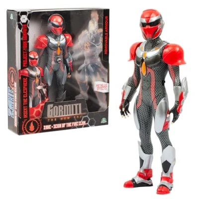 Afbeelding van Gormiti, figuur met scharnier, 27 cm, scion projector, model vuur Zane, voor kinderen vanaf 4 jaar, GRV053