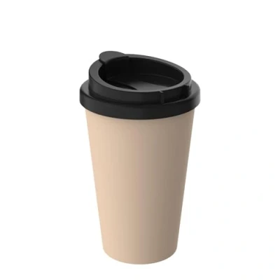 Afbeelding van Uakeii PremiumPlus Thermosbeker van biologisch kunststof, 350 ml, lekvrije koffiebeker To Go (abrikoos)