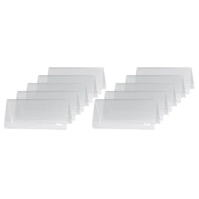 Afbeelding van SIGEL TA138 Tafelstandaard, dakvorm, verpakking van 10 stuks, voor 9,5 x 4,2 cm, tafelnaamplaatjes