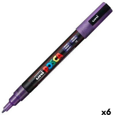 Afbeelding van Markeerstift POSCA PC 3ML Paars (6 Stuks)
